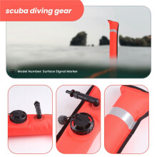 1M Scuba Tauchen Aufblasbare SMB Surface Signal Boje Sichtbarkeit Float Signal Tube Wurst, Rot