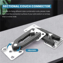 Sectional Couch Connector, 4 Pcs Metal Sofa Joint Snap Alligator Style Sectional Couch Connector