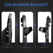 Pair Front Left Right Bumper Guide Support Bracket 51117033705 51117033706 For- E60 E61 525I 528I 530I 545I