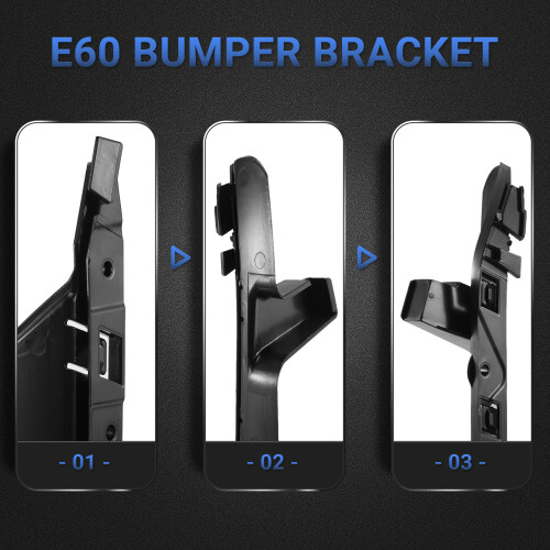 Pair Front Left Right Bumper Guide Support Bracket 51117033705 51117033706 For- E60 E61 525I 528I 530I 545I