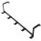 Wide over the Door Rack Wrought Iron Hook Black 5