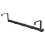 Wide over the Door Rack Wrought Iron Hook Black 3