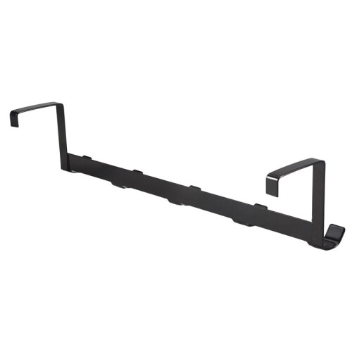 Wide over the Door Rack Wrought Iron Hook Black 2