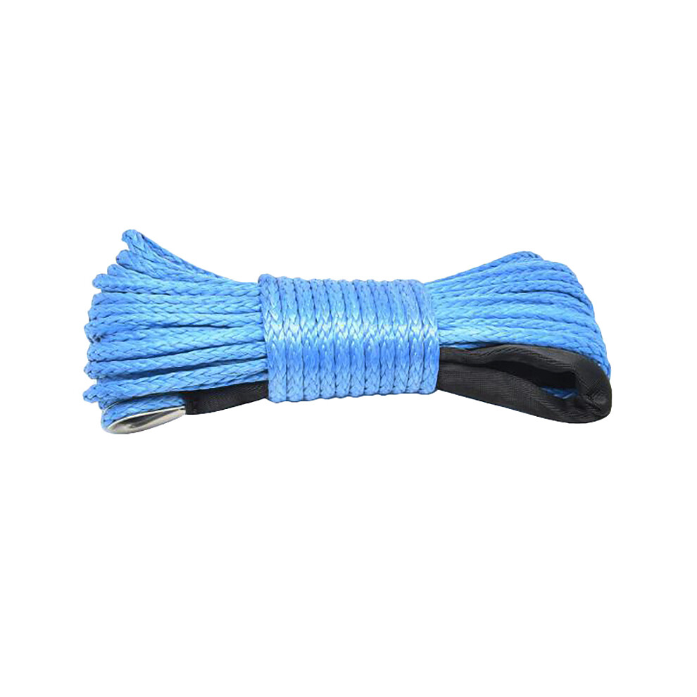 7700Lbs Electric Winch Rope Nylon Rope High Strength Fiber Rope 6Mmx15m Car Trailer Rope Trailer Belt 6033725968106
