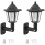 2 x Solar Powered LED Outdoor Garden Fence Wall Lantern Light Lamp Light Sensor 1