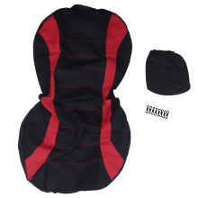 Housses de SièGe D'Auto Avant Housse de SièGe Baquet Sport PrêT pour Airbag Avant, Housses de Siège Automobiles (Noir + Rouge)