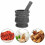 Granite Pattern Pestle Set Stone Herb Spice Grinder Solid Grinder Cooking Set 6