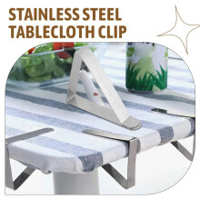 4 Pcs Stainless Steel Tablecloth Clip,Non-Slip Adjustable Table Cover Clamps Clip Table Cloth Holders for Party Picnic