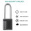 2 Pack Outdoor Combination Padlock Long Shackle Lock 6.5cm Shackle Waterproof 4 Digit Resettable Combination Lock 9