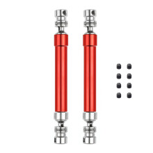 2PCS Metal CVD Drive Shaft 110-160mm for 1/10 RC Rock Crawler Axial SCX10 90046 Trx4,Red
