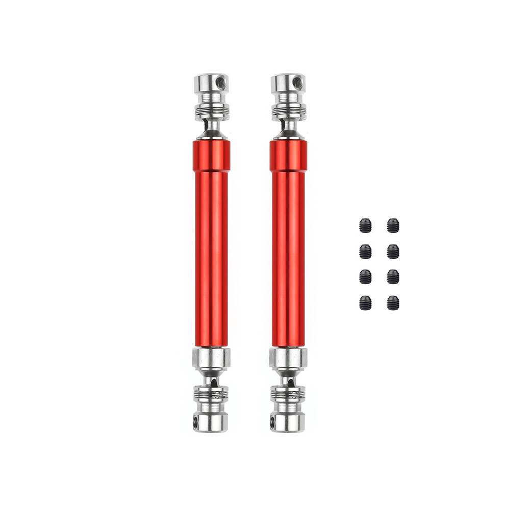 2Pcs Metal Cvd Drive Shaft 110-160Mm For 1/10 Rc Rock Crawler Axial Scx10 90046 Trx4, Red 6131153233374