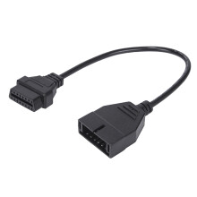 Car Diagnostic Tool OBD2 Connector Adapter for 12 Pin to OBD2 16 Pin Cable Auto Scanner Adapter