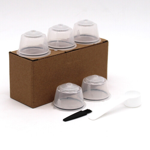 5PZ Riutilizzabile per Nestle per  Coffee Capsule Filter Cup Riutilizzabile Filter Basket Caps Riutilizzabile Spoon Brush-B 1