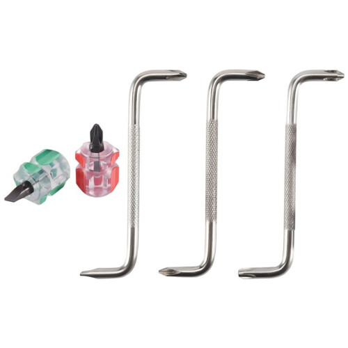 5 in 1 Offset Screwdriver Z Shaped Screwdrivers Magnetic Slotted Phillips Double  Hand Tool Set