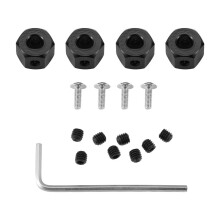 4ST 5 mm Till 12 mm Metallkombinator Hjulnav Hexadapter för WPL D12 C14 C24 C34 MN D90 D91 MN99S RC Biluppgraderingsdelar, BK