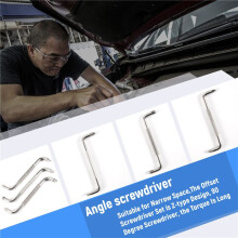 5-In-1 Offset-Schroevendraaier Z-Vormige Schroevendraaiers Magnetische Sleufkop  Handgereedschapset met Dubbele Kop