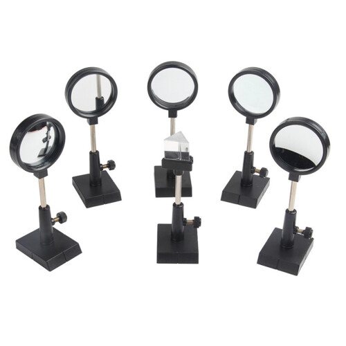 Physical Optics Experiment Set Convex Lens Concave Lens Triangular Prism Plane Mirror Convex Mirror Optical Lens 1