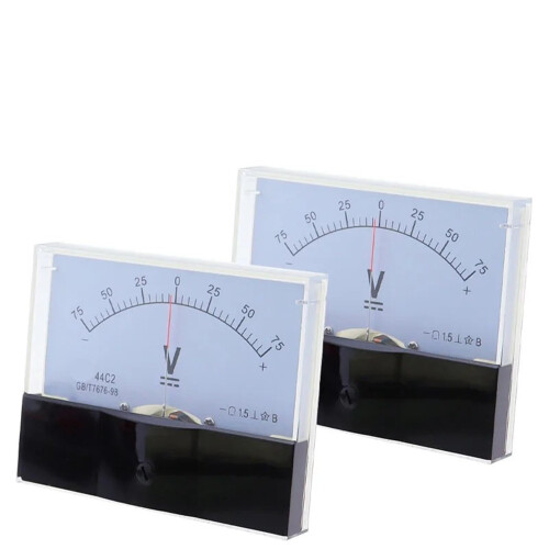 Analog Panel Voltmeter DC Voltage Meter 015V  Accuracy Clear Analog Display Panel Mount