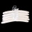 5 X White Satin Padded Clothes Hook Hanger 4