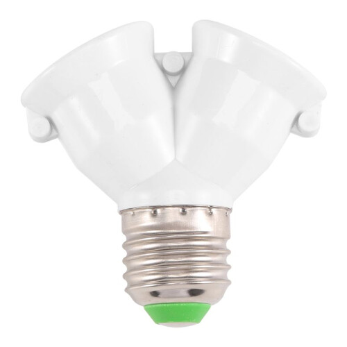 E27 1 to 2 E27 LED Light Lamp Bulb Adapter Converter Split Splitter Base Socket