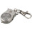 Owl Pocket Watch with Key Chain 40 x 25 mm Silver 5