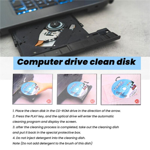 4 in 1 CD DVD Rom Player Maintenance Lens Cleaning Kit 2