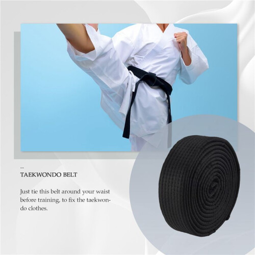 Martial Arts Karate TaeKwonDo Chain Soft Belt Black 2