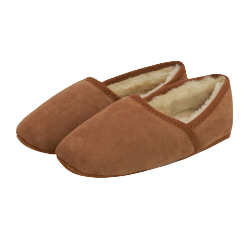 (8 UK, Chestnut) Eastern Counties Leather Mens Full Sheepskin Turn Slippers 1