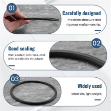 110mm x 5mm Black Rubber Industrial Flexible O Ring Seal Washer