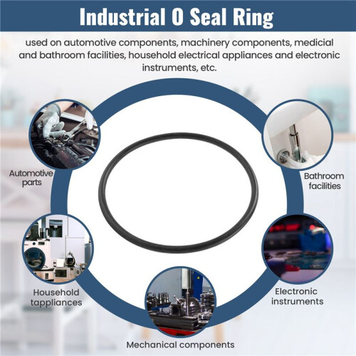 110Mm x 5 Mm Schwarzer, Flexibler Gummi-O-Ring-Dichtungsring 2