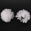 30 pcs Carnations  Artificial Flower Silk Spherical Heads Wedding Decor White 8