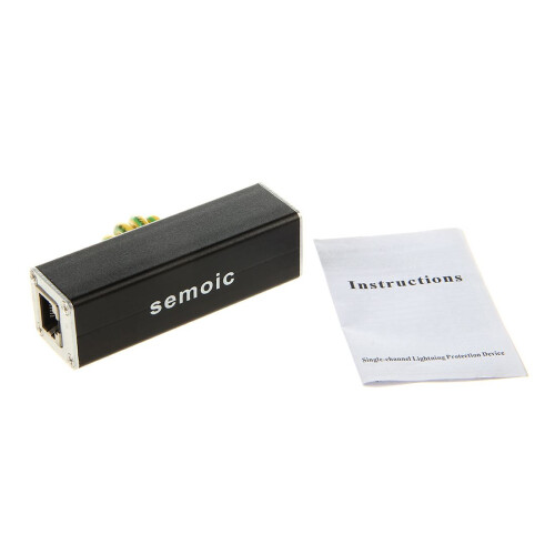 Semoic RJ45 Plug Ethernet Network Protector de SobretensióN Thunder Arrester 100MHz 2