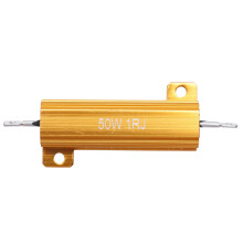 Goudkleurige Schroeflipje Draadgewonden Aluminium Weerstand 1 Ohm 5% 50 Watt