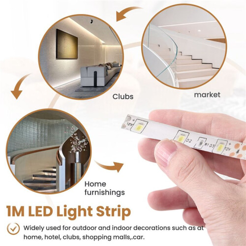 1M 60-3528 SMD Waterproof LED Light Strip DC12V (White) 2