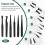 6PCS Precision Tweezer Set Plastic Anti Static Tool Kit Size 1/2/3/5/6/8 each one(Black) 4