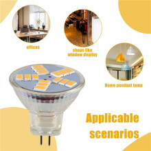 Lâmpada LED 3W MR11 GU4 250LM 15 5630SMD Luz Branca Quente
