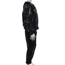 Heavy Duty Fitness Weight Loss Sweat Sauna Suit Exercise Gym Anti-Rip Black L