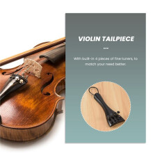 3/4 4/4 Violin Fiddle Tailpiece Hill Style with 1pcs Tailgut Tailcord 4 Fine Tuners Aluminum Alloy Durable Strong