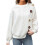 (XL, White) Γυναικείο Φθινοπωρινό Φούτερ Στρογγυλή Λαιμόκοψη 1