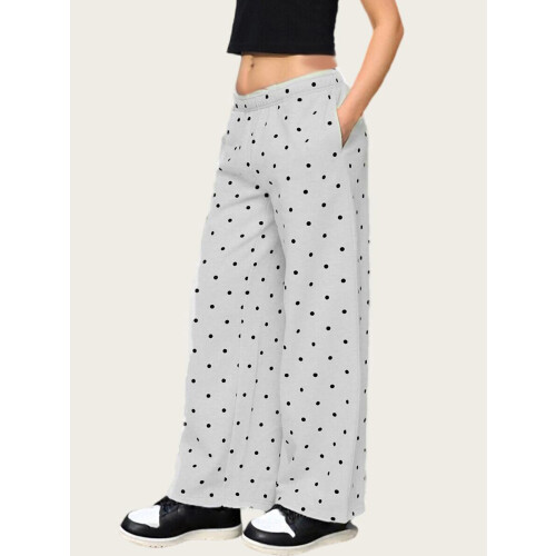 (L, Light Grey) Γυναικείο παντελόνι φόρμας χαλαρή εφαρμογή 2