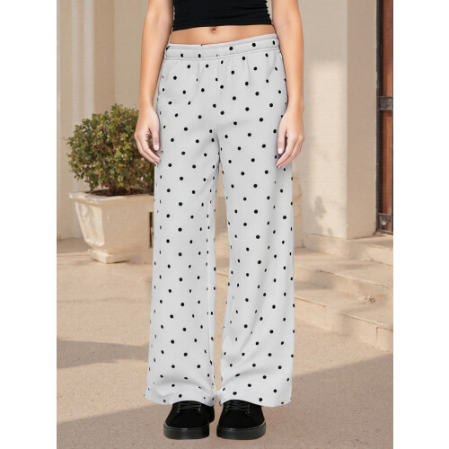 (L, Light Grey) Γυναικείο παντελόνι φόρμας χαλαρή εφαρμογή 1