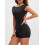 (L, Black) Γυναικείες Μονόχρωμες Καλοκαιρινές Ολόσωμες Clubwear 7