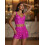 (M, Rose Red) Γυναικεία καλοκαιρινά ρούχα καμι φούστα. 9