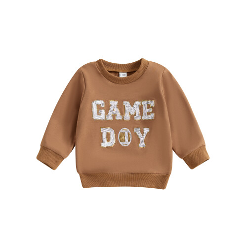 (6-12 Months, Brown) Blusas de moletom o outono.