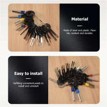 21-Delige Terminals Verwijdersleutel Gereedschapset voor Auto,Auto Elektrische Bedrading Krimpconnector Pin Extractor Trekker Reparatie Verwijderaar