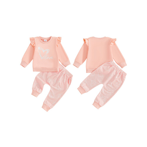 (0-6 Months, Pink) Φθινοπωρινά ρούχα για 2 τεμαχίων 1