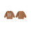 (6-12 Months, Brown) Blusas de moletom o outono. 2