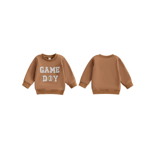 (6-12 Months, Brown) Blusas de moletom o outono. 1