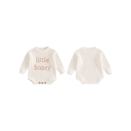 (6-9 Months, White) Βρεφικό Πουλόβερ Ολόσωμο Χειμερινό Ρούχο 1