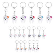 20 piezas llavero llavero colgante diente forma lindo regalo dental